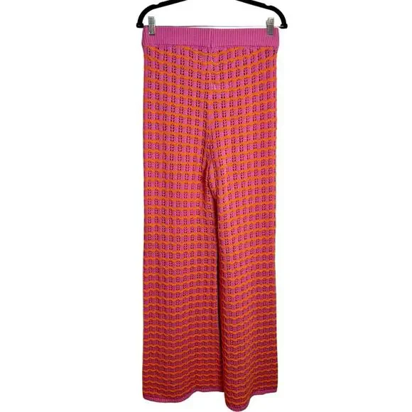 Urban Outfitters BDG Bec Knit Pink Orange Pant Medium - Picture 3 of 6